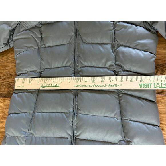 Patagonia Downtown Loft Parka Duck Down Gray Long Length Hood #STY28468 Sz S - Picture 12 of 16